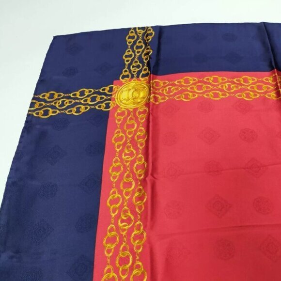 Chanel Scarf Multicolor Silk100% 122-080524 - Picture 4 of 10